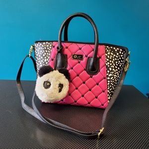luv betsey by Betsey Johnson crossbody mini purse with panda plush